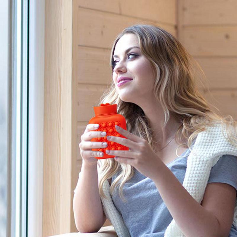 Meleg és hideg kompressziós melegvizes palack táska kis puha szilikon termikus táska mikrohullámú sütő fűtés utazó meleg vizes táska gyerekeknek