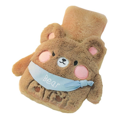 0,5 literes plüss melegvizes palack fedél forrázásgátló forró vizes zsák 500 ml melegen tartó palack tartály fedővel A0KF