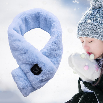 Електрически нагреваеми зимни шалове Регулиране на температурата Термична обвивка за врата Меки удобни перфектни подаръци за къмпинг на открито Пътуване