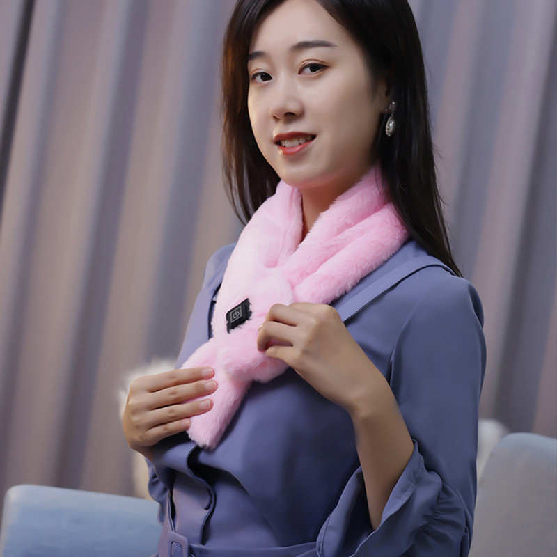 Elektromos, fűtött téli sálak hőmérséklet-beállító termikus nyaktekercs, puha, kényelmes, tökéletes ajándékok szabadtéri kempingezéshez