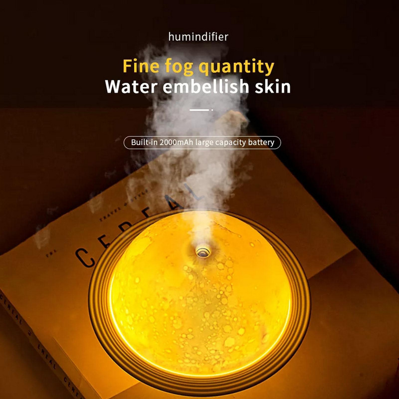 Holdlámpa párásító éjszakai fény párásítók aromaterápiás diffúzor óvodai éjszakai fény párásító autók otthoni dekorációjához