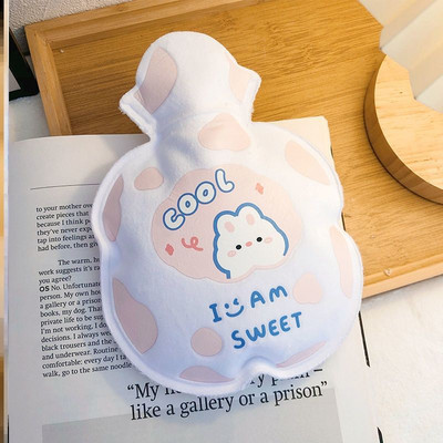300 ml kaasaskantav mini kätesoojendaja silikoonist veesüstiga kuumaveekott Kawaii termospudel menstruatsiooni soe kõhusoojuspakk