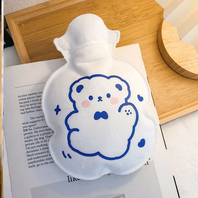 300 ml kaasaskantav mini kätesoojendaja silikoonist veesüstiga kuumaveekott Kawaii termospudel menstruatsiooni soe kõhusoojuspakk