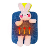 Pungă cu apă caldă pentru iarnă Pungă cu apă caldă de 1 litru cu design iepuraș de pluș Pachet portabil cu apă pentru compresă caldă și rece