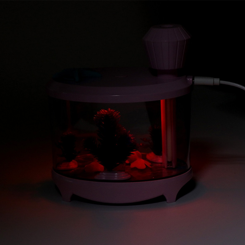 Mini USB kalamahuti Mist Maker õhuniisutaja Õhupuhastaja Värviline kodune öövalgus