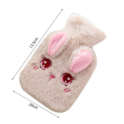 Talvine koomiksiküülik kuumaveepudel Korduvkasutatav kuumaveekoti kate Käesoojendaja Hot Belly Treasure kootud pehme hubase kattega