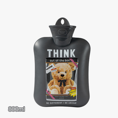 Cute Bear melegvizes táska 2000 ml-es nagy sűrűségű PVC meleg palackok kézmelegítő fedőcsomagolás melegvizes kancsó táska ágyi görcsökre