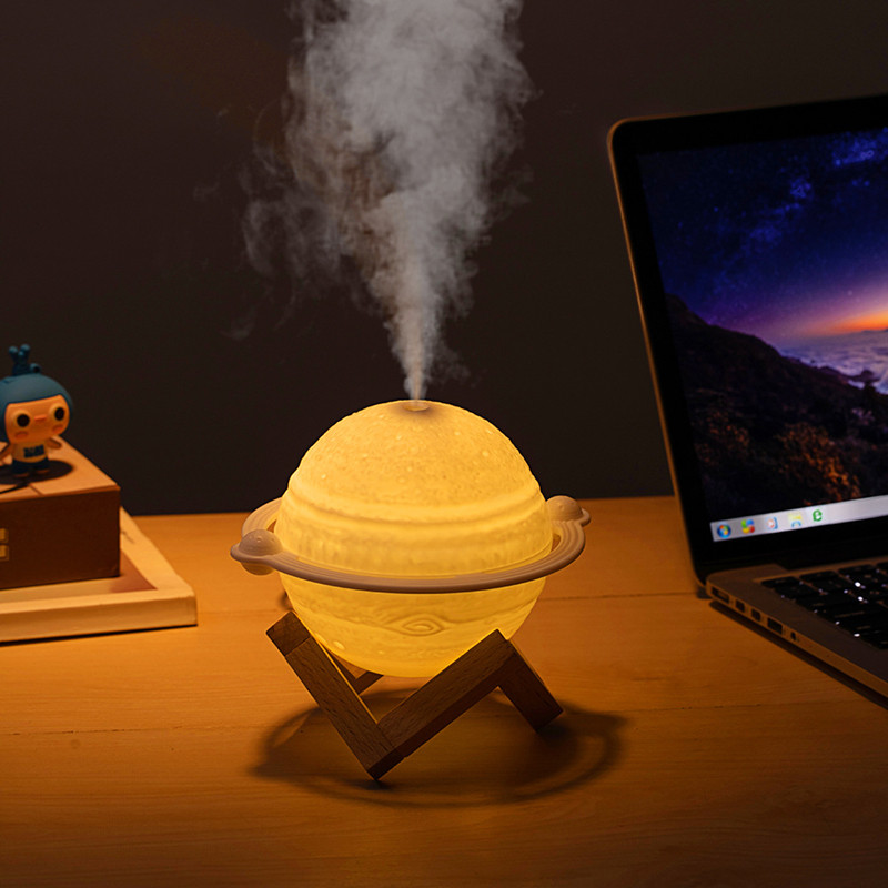 Planet Humidifier USB aromaterápiás illóolaj diffúzor LED lámpával otthoni illatokhoz Ultrahangos párásító légpárásító