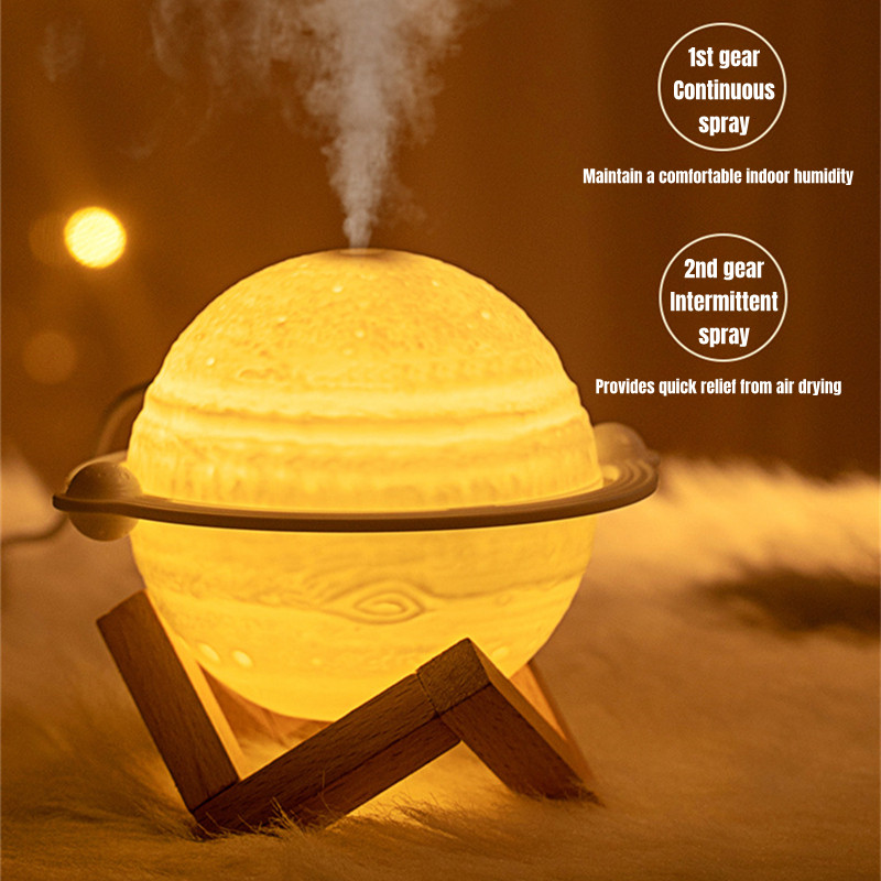 Planet Humidifier USB aromaterápiás illóolaj diffúzor LED lámpával otthoni illatokhoz Ultrahangos párásító légpárásító