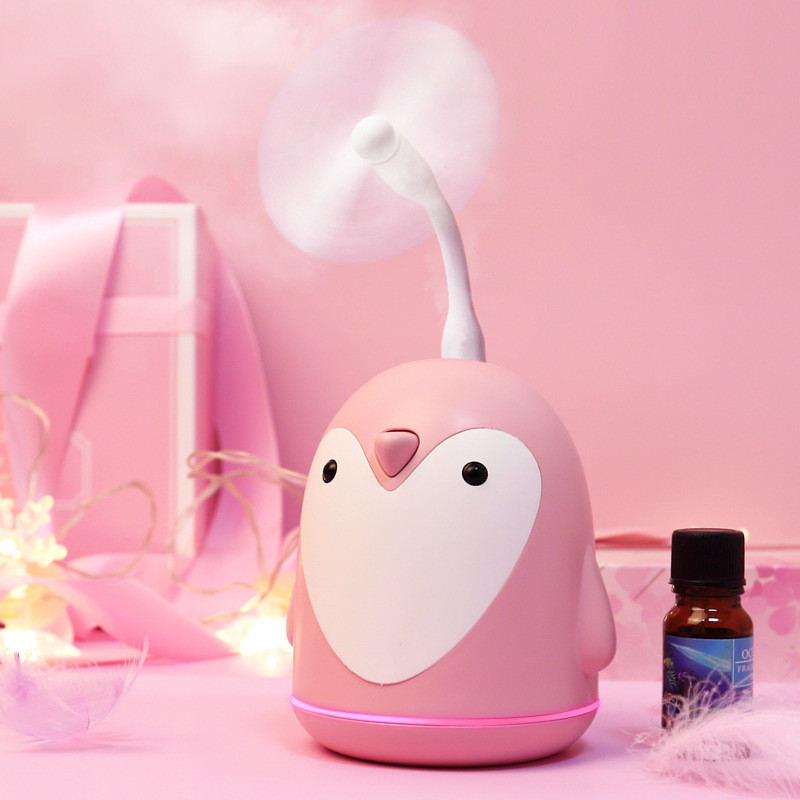 220 ml φορητός υγραντήρας αρώματος 3 σε 1 Mini Cute Penguin USB Air Diffuser for Home Office Car Mist Maker Essential Oil Diffuser