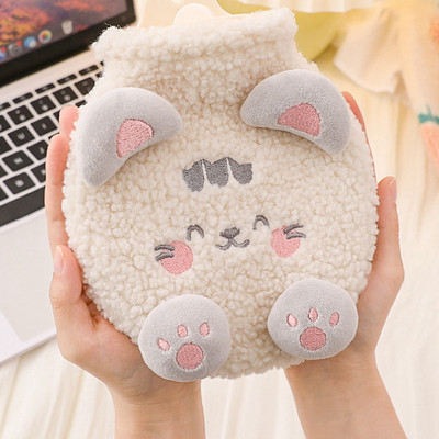 350 ml-es téli kézmelegítők melegítő csomagok Hordozható Kawaii Dog plüss vizes palack kézmelegítő zsebtömítés Újrahasználható kézmelegítő