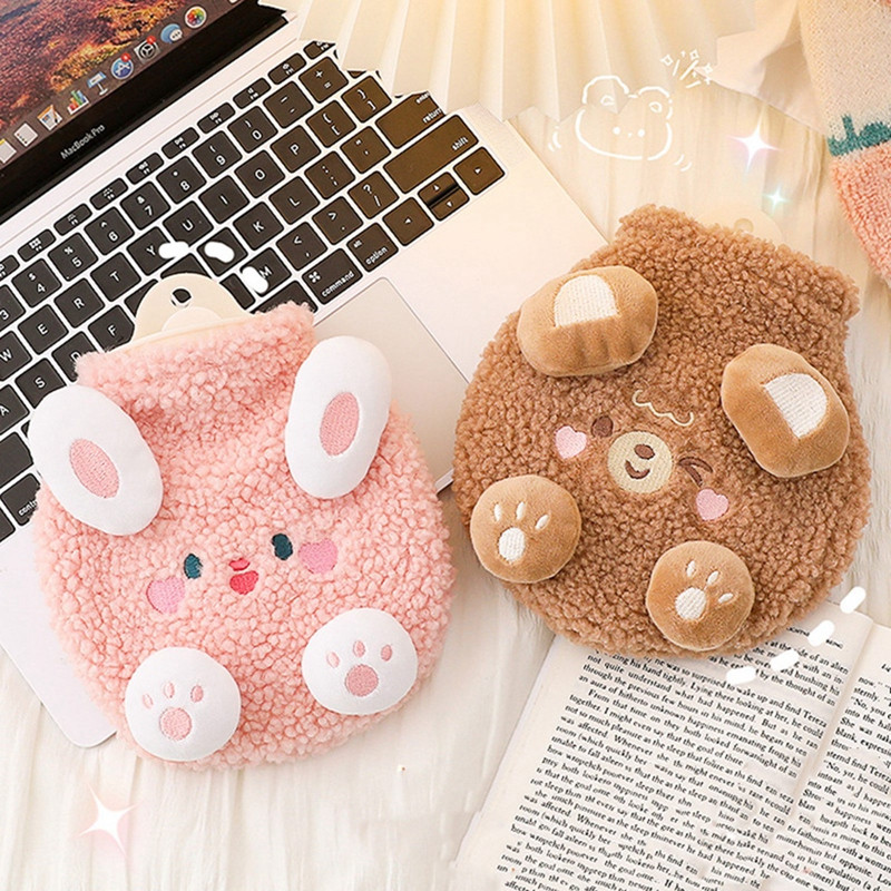 350 ml-es téli kézmelegítők melegítő csomagok Hordozható Kawaii Dog plüss vizes palack kézmelegítő zsebtömítés Újrahasználható kézmelegítő