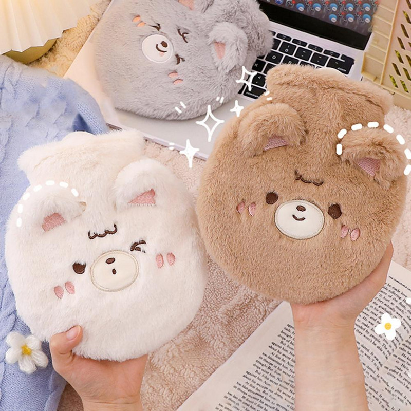 Kuumaveekott Vastupidav multifilmipildid, korduvkasutatav siseruumides, väljas, armas loomaplush kuumaveepudel majapidamises
