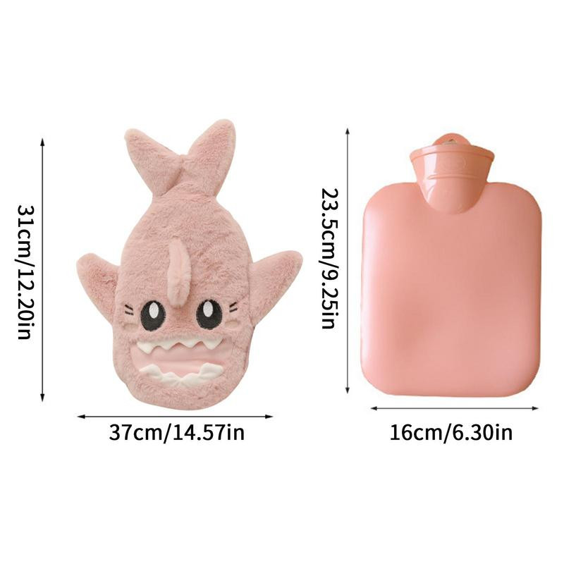 Rajzfilm melegvizes táska biztonságos plüss vizes táska PVC melegvizes táska fedővel melegvizes palackok melegvizes táska menstruációs görcsök ellen