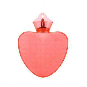 New Fashion Safe διαφανές μπουκάλι ζεστού νερού σε σχήμα καρδιάς PVC Flush Hand που κρατά μπουκάλι ζεστού νερού για το σπίτι προμήθειες κρεβατοκάμαρας