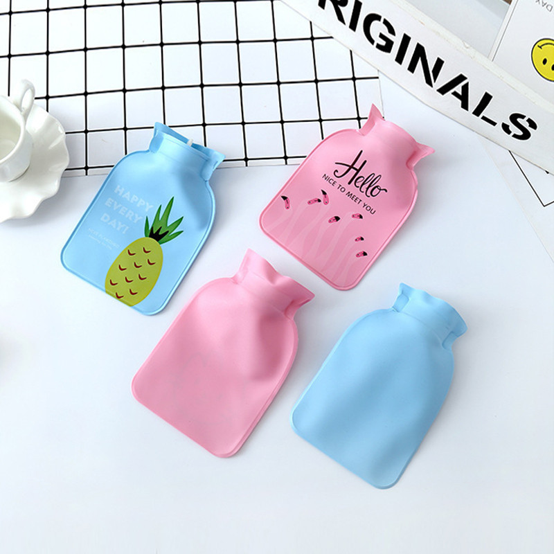 Kezdőlap Aranyos PVC melegvizes palack meleg hasa Kincs rajzfilm kézmelegítővel töltött mini robbanásbiztos hordozható melegvizes táskák