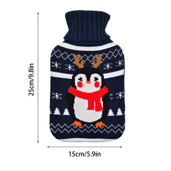 Висококачествена бутилка за гореща вода Симпатична чанта за топла вода от северен елен за топла вода за ръце и крака с капак Коледни подаръци за възрастни и деца