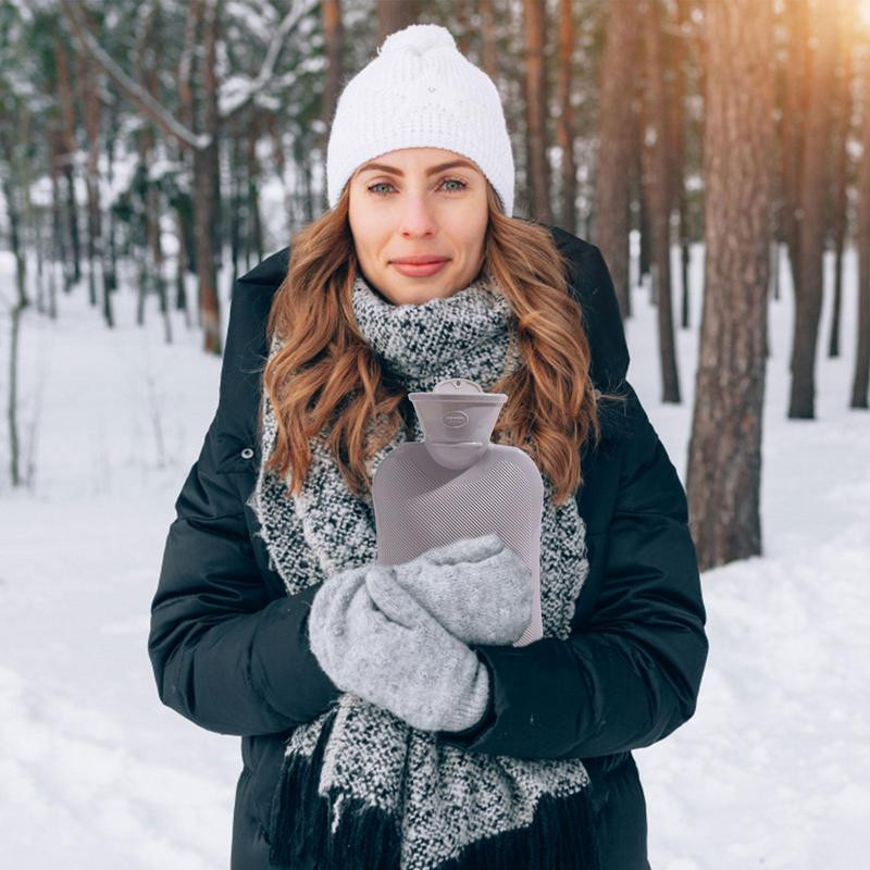 Karšto vandens maišelis sutirštintas karšto vandens rankų šildytuvas mini 500 ml šilto vandens maišelis moterims karštas kompresas, malšinantis galvos skausmą, mėšlungį