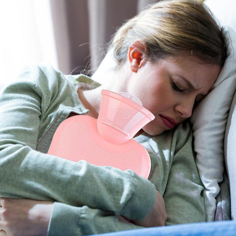 Karšto vandens maišelis sutirštintas karšto vandens rankų šildytuvas mini 500 ml šilto vandens maišelis moterims karštas kompresas, malšinantis galvos skausmą, mėšlungį