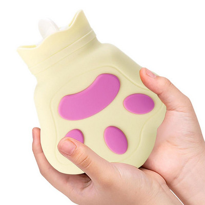 Σακούλα ζεστού νερού Μαλακό κάλυμμα Ζεστό τσάντα νερού Γεμίστε νερό CartoonΘερμό μπουκάλι νερού για κρεβάτι Θερμάντης χεριών και ποδιών για άνδρες και γυναίκες