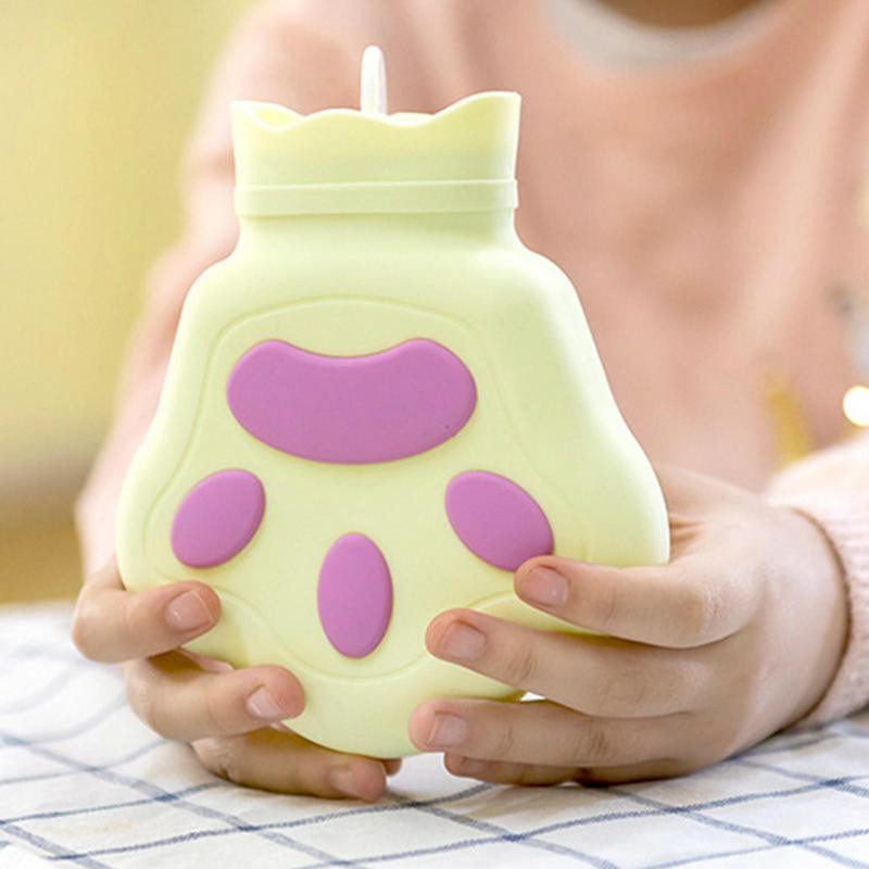 Σακούλα ζεστού νερού Μαλακό κάλυμμα Ζεστό τσάντα νερού Γεμίστε νερό CartoonΘερμό μπουκάλι νερού για κρεβάτι Θερμάντης χεριών και ποδιών για άνδρες και γυναίκες