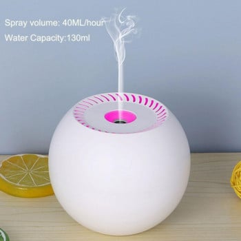 130ml LED Air Humidifier Mini Portable Aroma Diffuser Essential Oil Humidifier Home Defuser with Night Light Aromatherapy Aroma