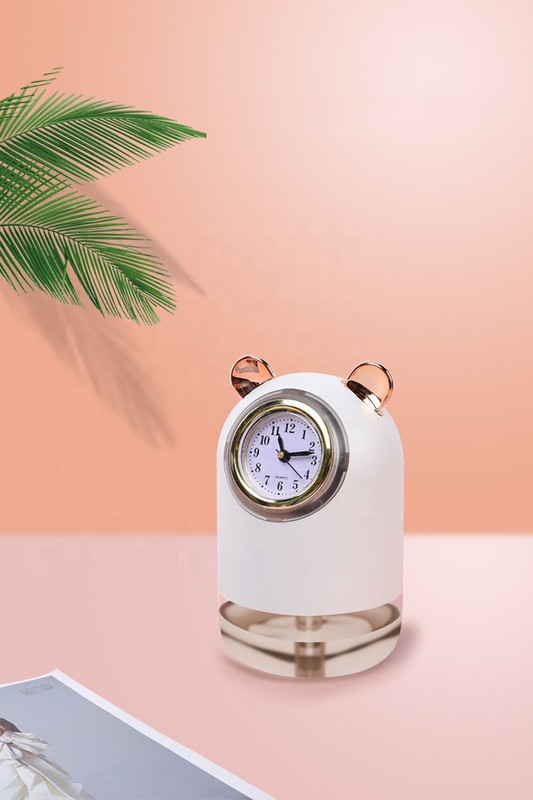 Novi dizajn sat ovlaživač zraka sprej ovlaživač USB spavaća soba uredski stolni raspršivač