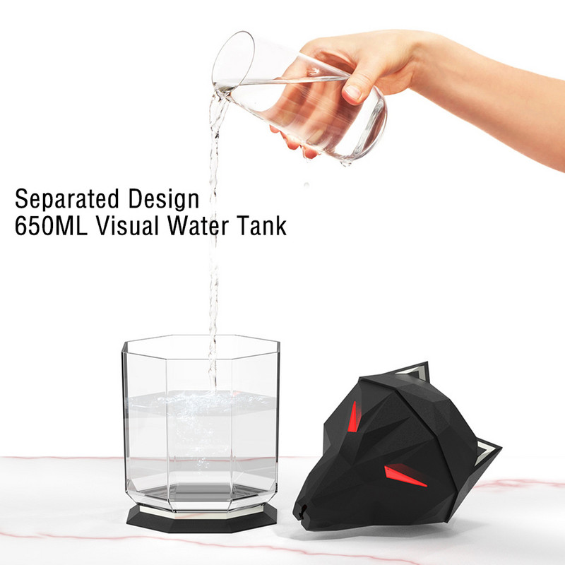 Filterhualv USB Input Humidifier Air Wolf Head Electric Essential Oil Diffuser Ultrasonic Aroma Diffuser Wolf Separated Aroma