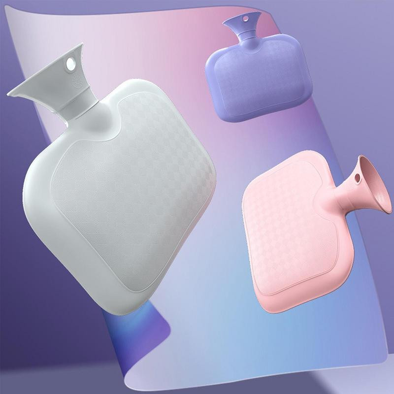 Melegvizes táska gumi fedéllel Melegvizes táska puha gyapjú borítással kézi zseb 1,5 literes melegvizes táska kézmelegítő hideg hideg kezelés