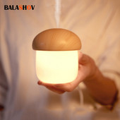 250 ml-es mini párásító USB aroma diffúzor otthoni baba autós irodai légpárásító aranyos gombás párás párásító éjszakai lámpákkal