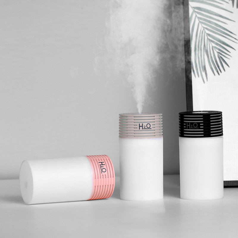 Uus lauaarvuti õhuniisutaja värviliste atmosfäärivalgustega 300 ml mahutavusega Cool Mist aroomi difuusor kodu magamistoa õhuniisutaja puhasti