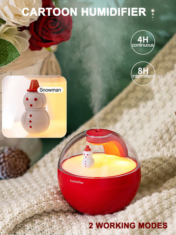 Poke Ball légpárásító éjszakai fénnyel karácsonyi dekorációhoz, páratartalom-tartó Cool Mist Maker autótisztító Humificador