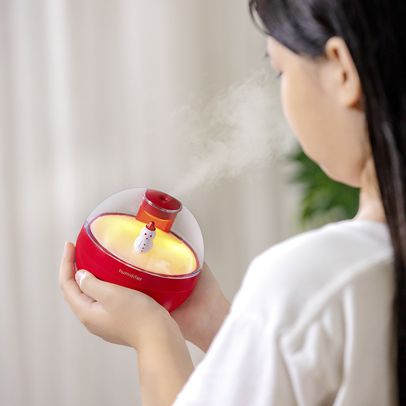 Poke Ball légpárásító éjszakai fénnyel karácsonyi dekorációhoz, páratartalom-tartó Cool Mist Maker autótisztító Humificador