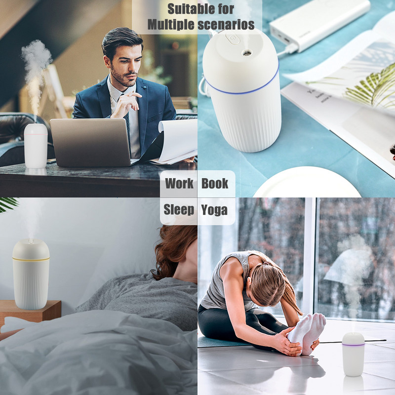 Légpárásító USB illóolaj aroma diffúzor illóolaj diffúzor LED éjszakai fény ködkészítő illóolaj párásítóval