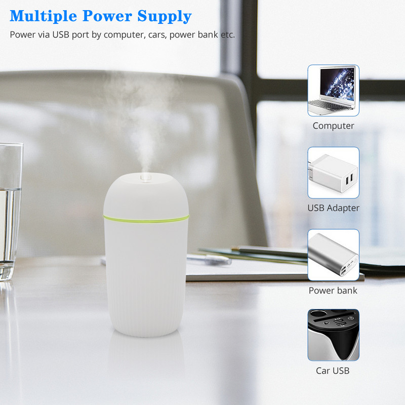 Légpárásító USB illóolaj aroma diffúzor illóolaj diffúzor LED éjszakai fény ködkészítő illóolaj párásítóval