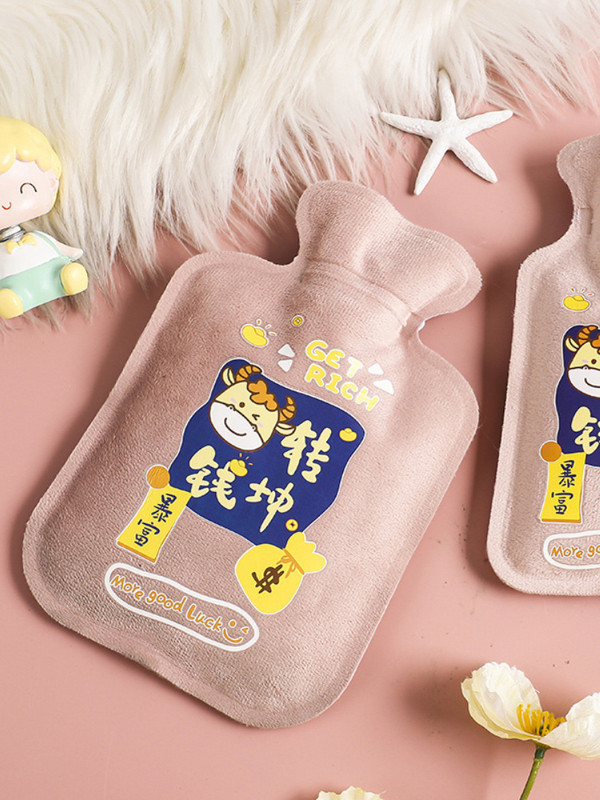 Szép rajzfilm kézi po langyos melegvizes palackok mini melegvizes palackok hordozható kézmelegítő lányoknak zsebes kéz láb melegvizes táskák