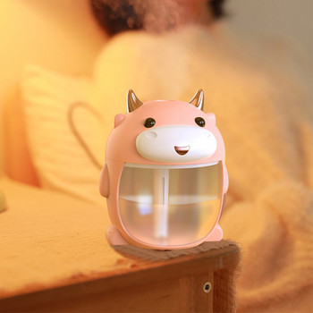 ELOOLE 300ml Cute Pet Cow Humidifier Mini Humidifier Air With 7 Colors Light Aroma Essential Humidifier Oil Diffuser Cool Mist