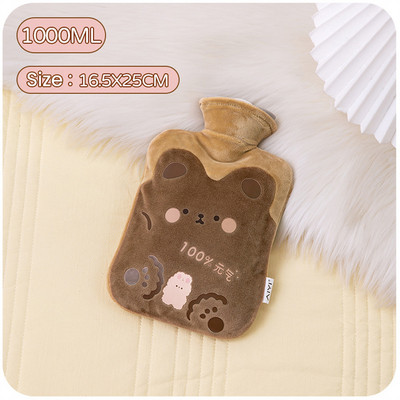 Multikas plüüskaru kuumaveepudel vee täidis samet Väike kaasaskantav õpilase käte ja jalgade soojem Armsate tüdrukute soe veekott