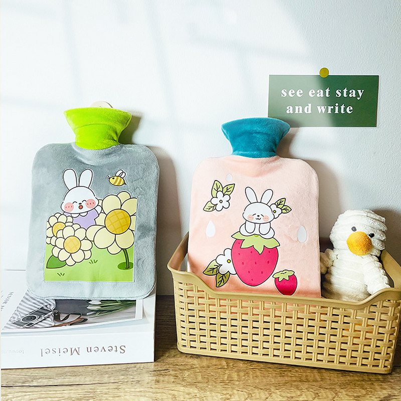 Sticlă de apă caldă Sticlă de apă caldă reîncărcabilă Sticlă portabilă de apă caldă Sticlă mică de PVC rezistentă la explozie (500 ml) tp