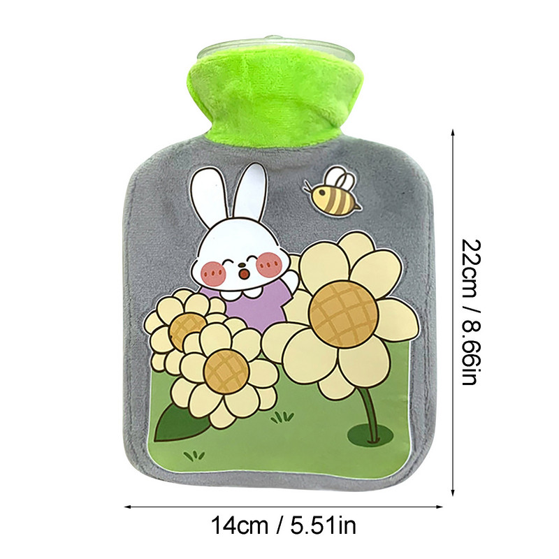 Sticlă de apă caldă Sticlă de apă caldă reîncărcabilă Sticlă portabilă de apă caldă Sticlă mică de PVC rezistentă la explozie (500 ml) tp