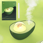 Avokaado õhuniisutaja mini USB juhtmevaba aroomi eeterlike õlide hajuti öövalgusega lauaarvuti kaasaskantava udumasina udupihustiga