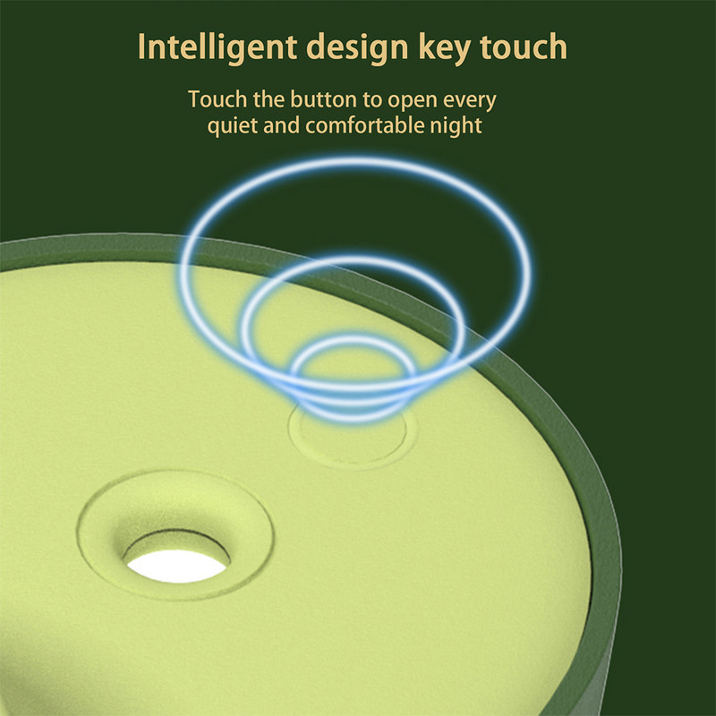 Avokaado õhuniisutaja mini USB juhtmevaba aroomi eeterlike õlide hajuti öövalgusega lauaarvuti kaasaskantava udumasina udupihustiga