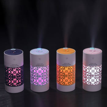 3 σε 1 mini Lucky Cup Humidifier USB Ultrasonic Aroma Diffuser Διαχύτη αιθέριου ελαίου με φως LED ανεμιστήρα USB για υγραντήρες αυτοκινήτου