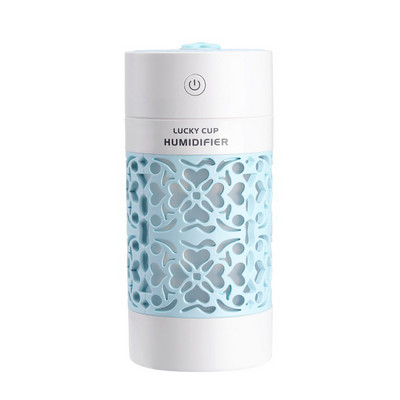 3 σε 1 mini Lucky Cup Humidifier USB Ultrasonic Aroma Diffuser Διαχύτη αιθέριου ελαίου με φως LED ανεμιστήρα USB για υγραντήρες αυτοκινήτου