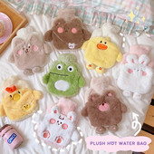 Aranyos PVC stressz-fájdalomcsillapító melegvizes palacktáska Kawaii kötött puha, kényelmes huzat Téli meleg meleg újrafelhasználható kézmelegítő