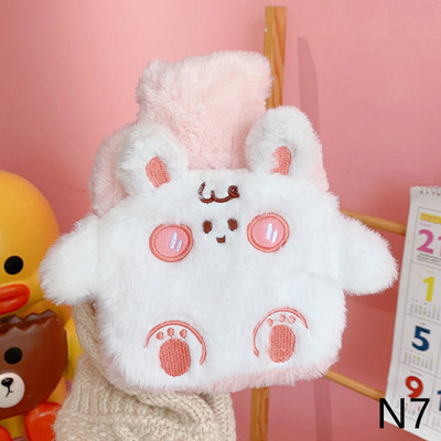 Aranyos PVC stressz-fájdalomcsillapító melegvizes palacktáska Kawaii kötött puha, kényelmes huzat Téli meleg meleg újrafelhasználható kézmelegítő