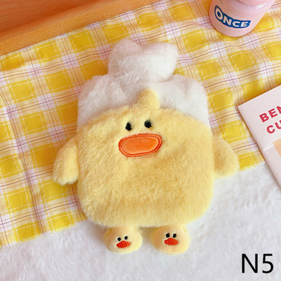 Aranyos PVC stressz-fájdalomcsillapító melegvizes palacktáska Kawaii kötött puha, kényelmes huzat Téli meleg meleg újrafelhasználható kézmelegítő