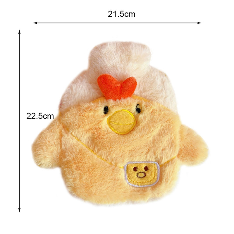 Aranyos PVC stressz-fájdalomcsillapító melegvizes palacktáska Kawaii kötött puha, kényelmes huzat Téli meleg meleg újrafelhasználható kézmelegítő