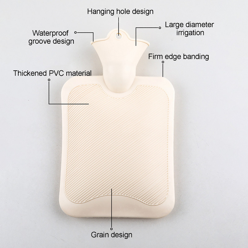 Uus moekujundus 500 ml PVC korduvtäidetav kuumaveepudel Kaasaskantav kuumaveepudel Väike plahvatuskindel pudel kodukaunistus