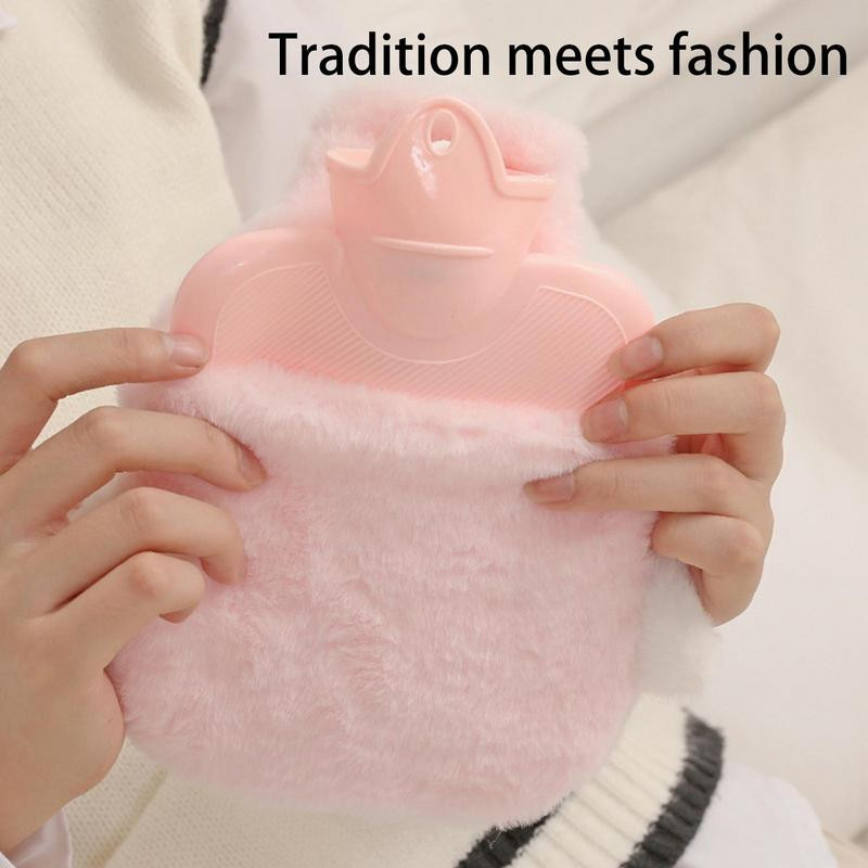 Pungă de apă caldă de desene animate Geantă mică de apă caldă Sticla clasică de cauciuc cu apă caldă sau rece cu capac drăguț pentru animale de pluș pentru burta mâinii